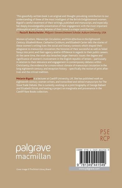 Produktbild: Women of Letters, Manuscript Circulation, and Print Afterlives in the Eighteenth Century