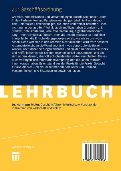 Produktbild: Zur Gesch&auml;ftsordnung