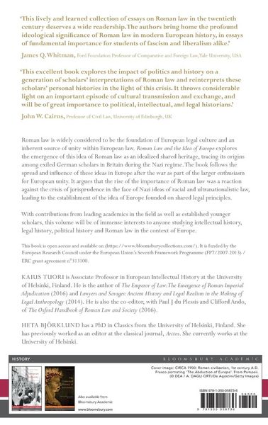 Produktbild: ROMAN LAW & THE IDEA OF EUROPE