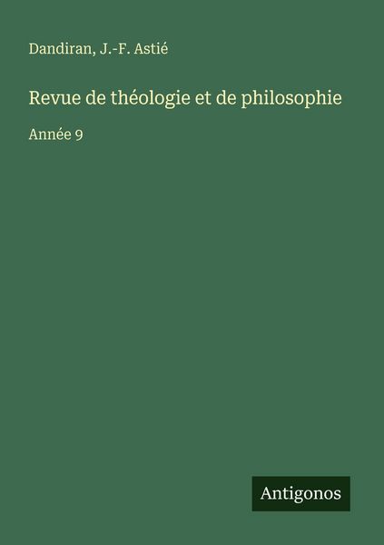Produktbild: Revue de th&eacute;ologie et de philosophie