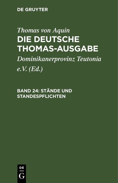 Produktbild: St&auml;nde und Standespflichten