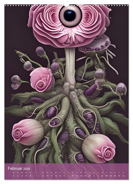 Produktbild: Rosige Aussichten - Diese Blumen beobachten dich auf Schritt und Tritt (Wandkalender 2026 DIN A2 hoch), CALVENDO Monatskalender