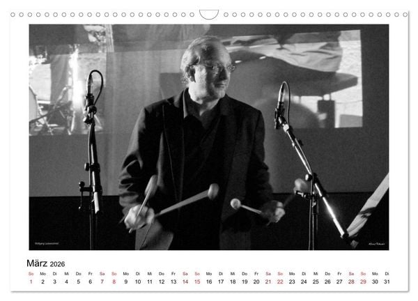 Produktbild: Internationale Meister des Jazz in Schwarzwei&szlig; (Wandkalender 2026 DIN A3 quer), CALVENDO Monatskalender