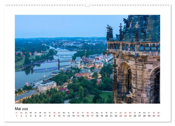 Produktbild: Blue Times - Magdeburg (Wandkalender 2026 DIN A2 quer), CALVENDO Monatskalender