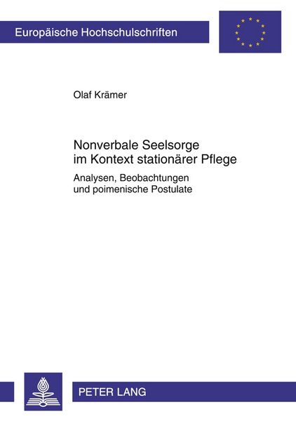 Produktbild: Nonverbale Seelsorge im Kontext station&auml;rer Pflege