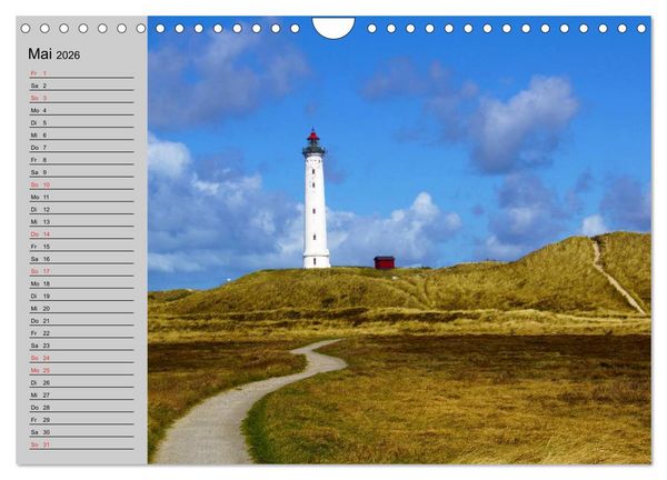 Produktbild: D&auml;nemark - Umgebung von Hvide Sande (Wandkalender 2026 DIN A4 quer), CALVENDO Monatskalender