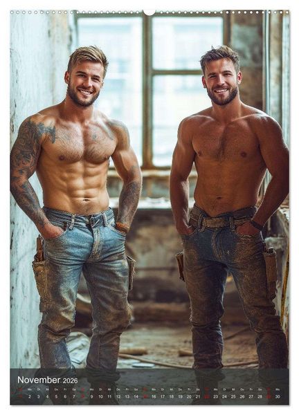 Produktbild: SEXY M&Auml;NNER - Muskeln im M&auml;nnerkalender (Wandkalender 2026 DIN A2 hoch), CALVENDO Monatskalender