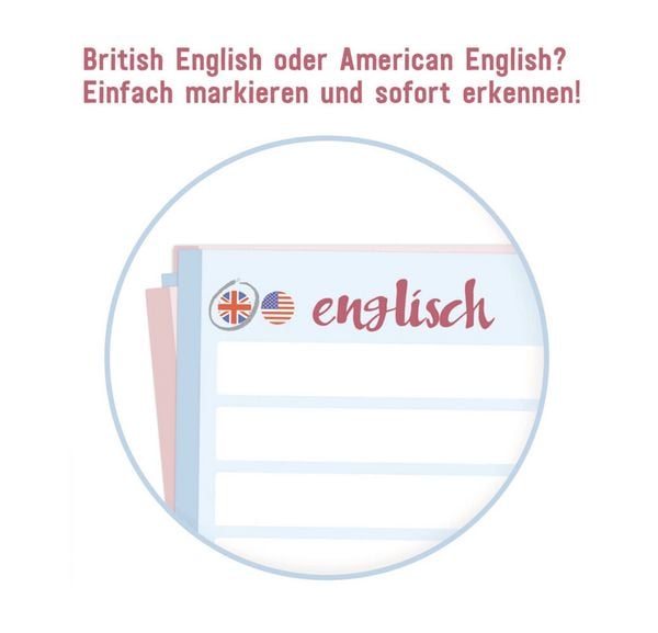 Produktbild: Vokabel-Karten Englisch 100 St&uuml;ck A8, Standard einzeln