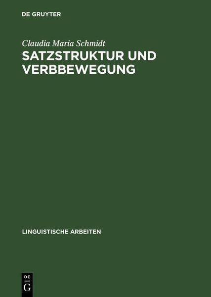Produktbild: Satzstruktur und Verbbewegung