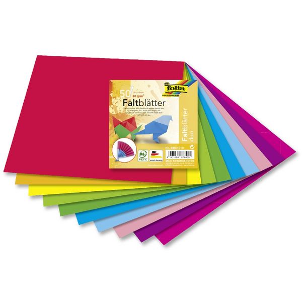 Produktbild: FOLIA&reg; Faltbl&auml;tter Duo, 100 x 100 mm