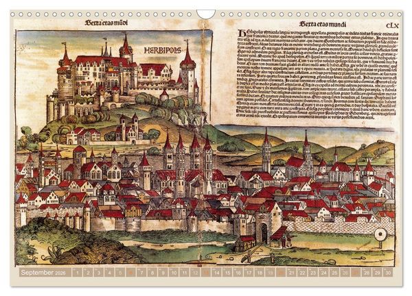 Produktbild: St&auml;dte mit Geschichte: Historische Zeichnungen, Stiche, Drucke (Wandkalender 2026 DIN A3 quer), CALVENDO Monatskalender