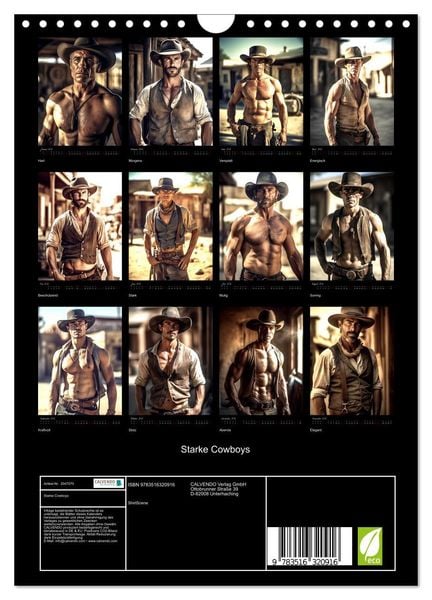 Produktbild: Starke Cowboys (Wandkalender 2026 DIN A4 hoch), CALVENDO Monatskalender