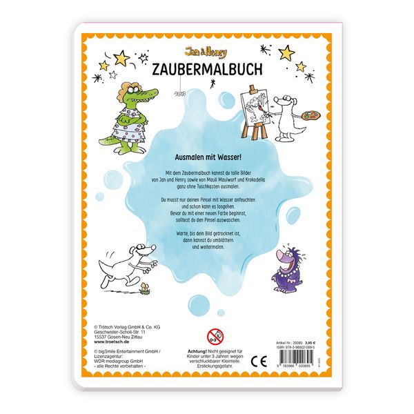 Produktbild: Tr&ouml;tsch Malbuch Jan und Henry Zaubermalbuch