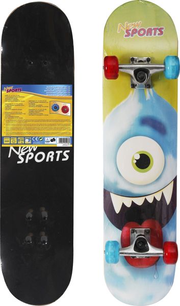 New Sports Skateboard Cyclops, LED Räder, 78 cm