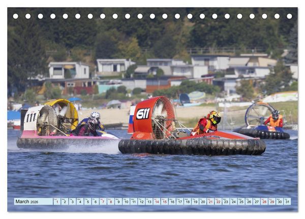 Produktbild: Hovercraft Racing on the Thuringian Sea (Desk Calendar 2026 DIN A5 landscape), CALVENDO 12 Month DeskCalendar