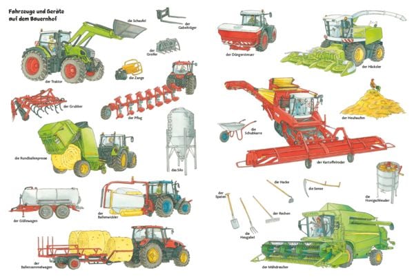 Produktbild: Traktor, K&uuml;he & Bauernhof: Das gro&szlig;e Wimmelbuch vom Landleben