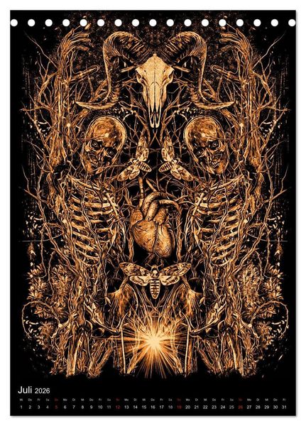 Produktbild: BLOODBOY/DARK ILLUSTRATION (Tischkalender 2026 DIN A5 hoch), CALVENDO Monatskalender