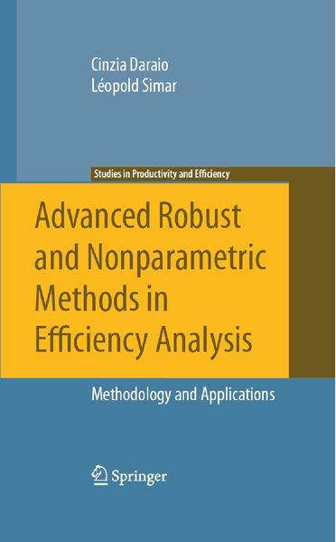 Produktbild: Advanced Robust and Nonparametric Methods in Efficiency Analysis