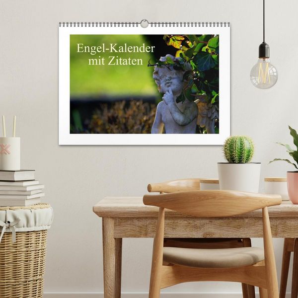 Produktbild: Engel-Kalender mit Zitaten (Wandkalender 2026 DIN A3 quer), CALVENDO Monatskalender