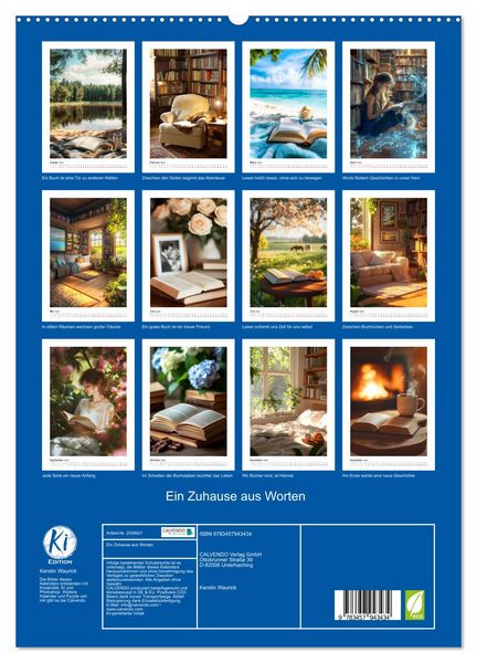Produktbild: Ein Zuhause aus Worten (hochwertiger Premium Wandkalender 2026 DIN A2 hoch), Kunstdruck in Hochglanz