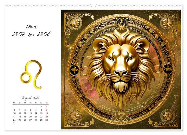 Produktbild: Ein Jahr in Gold (hochwertiger Premium Wandkalender 2026 DIN A2 quer), Kunstdruck in Hochglanz