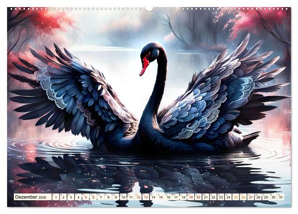 Produktbild: Federleichte Freunde (hochwertiger Premium Wandkalender 2026 DIN A2 quer), Kunstdruck in Hochglanz