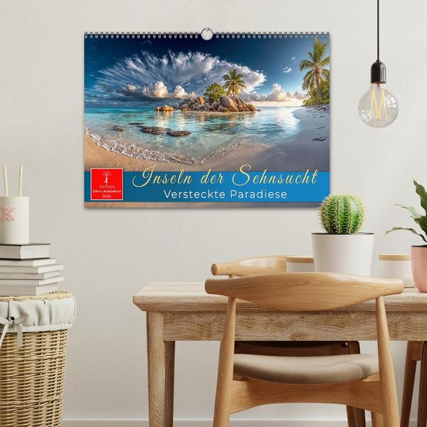 Produktbild: Inseln der Sehnsucht - Versteckte Paradiese (Wandkalender 2026 DIN A3 quer), CALVENDO Monatskalender