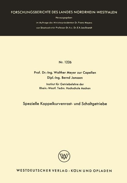 Produktbild: Spezielle Koppelkurvenrast- und Schaltgetriebe