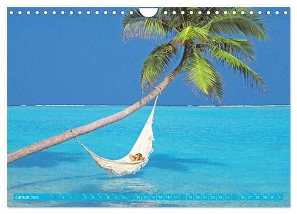Produktbild: Die Malediven: Fluchtpunkt Sehnsucht (Wandkalender 2026 DIN A4 quer), CALVENDO Monatskalender