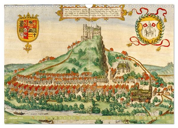 Produktbild: St&auml;dte mit Geschichte: Historische Zeichnungen, Stiche, Drucke (Wandkalender 2026 DIN A3 quer), CALVENDO Monatskalender