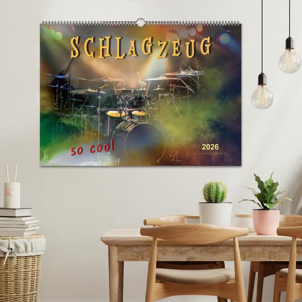 Produktbild: Schlagzeug - so cool (Wandkalender 2026 DIN A2 quer), CALVENDO Monatskalender