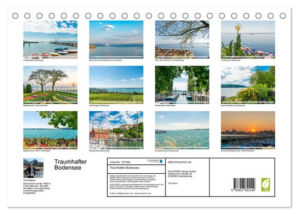 Produktbild: Traumhafter Bodensee (Tischkalender 2026 DIN A5 quer), CALVENDO Monatskalender