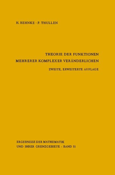 Produktbild: Theorie der Funktionen mehrerer komplexer Ver&auml;nderlichen