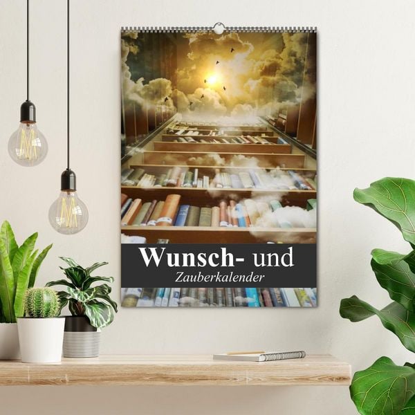 Produktbild: Wunsch- und Zauberkalender (Wandkalender 2026 DIN A2 hoch), CALVENDO Monatskalender