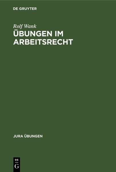 Produktbild: &Uuml;bungen im Arbeitsrecht