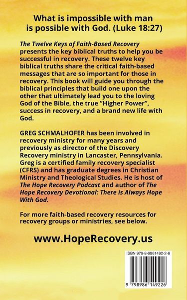 Produktbild: The Twelve Keys of Faith-Based Recovery