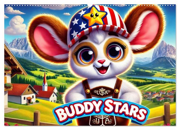 Produktbild: Buddy Stars - Abenteuer f&uuml;r Kinder (Wandkalender 2026 DIN A2 quer), CALVENDO Monatskalender