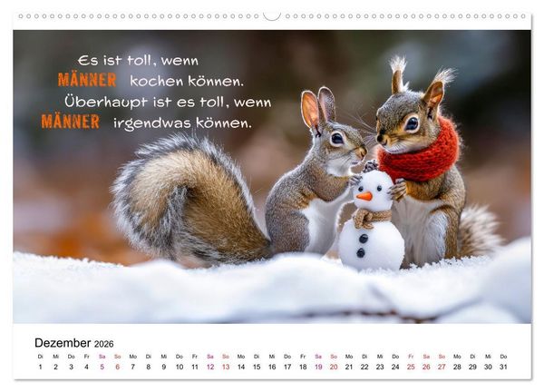 Produktbild: Tierische Klugschei&szlig;er (hochwertiger Premium Wandkalender 2026 DIN A2 quer), Kunstdruck in Hochglanz