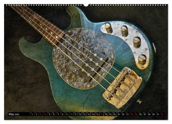 Produktbild: GUITARS Vintage Style (High Quality Premium Wall Calendar 2026 DIN A2 landscape),CALVENDO 12 Month Wall Calendar