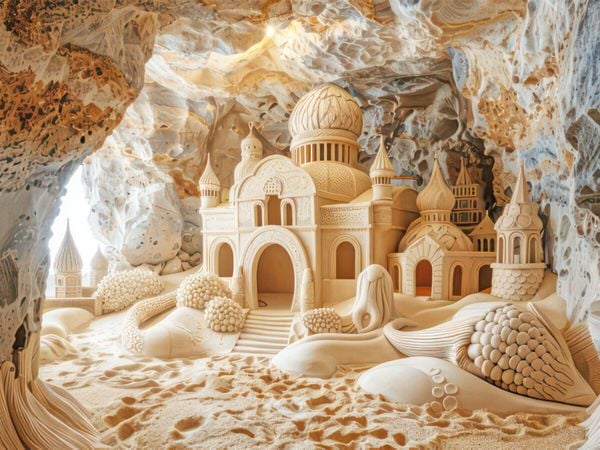Produktbild: CALVENDO Puzzle Skulptur aus Sand | 1000 Teile Lege-Gr&ouml;&szlig;e 64x48cm Foto-Puzzle f&uuml;r gl&uuml;ckliche Stunden