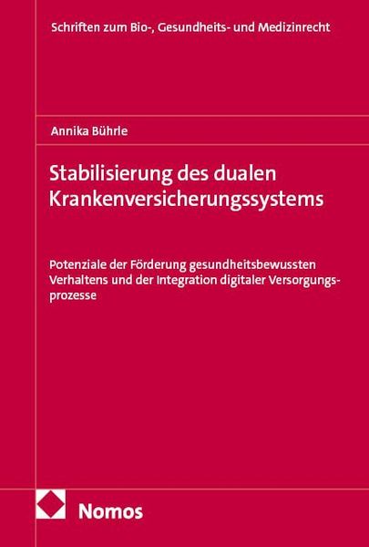 Produktbild: Stabilisierung des dualen Krankenversicherungssystems