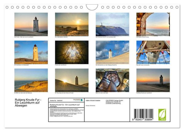 Produktbild: Rubjerg Knude Fyr - Ein Leuchtturm auf Abwegen (Wandkalender 2026 DIN A4 quer), CALVENDO Monatskalender