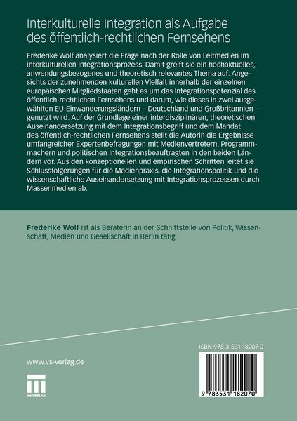 Produktbild: Interkulturelle Integration als Aufgabe des &ouml;ffentlich-rechtlichen Fernsehens