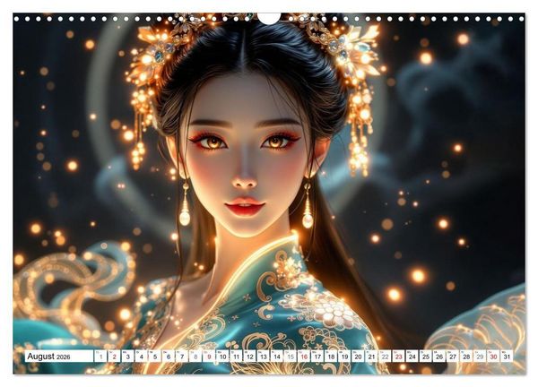 Produktbild: Fantasie Asia-Girls (Wandkalender 2026 DIN A3 quer), CALVENDO Monatskalender