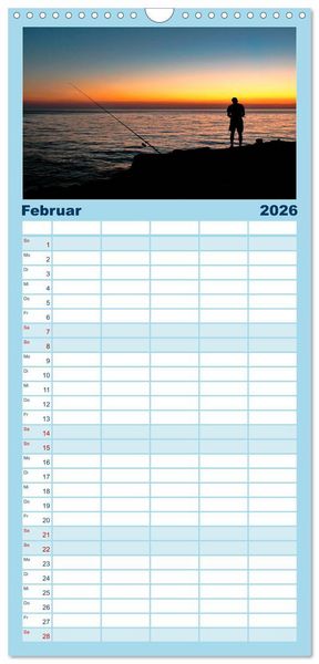 Produktbild: Familienplaner 2026 - Angeln - meine Leidenschaft mit 5 Spalten (Wandkalender, 21 x 45 cm) CALVENDO