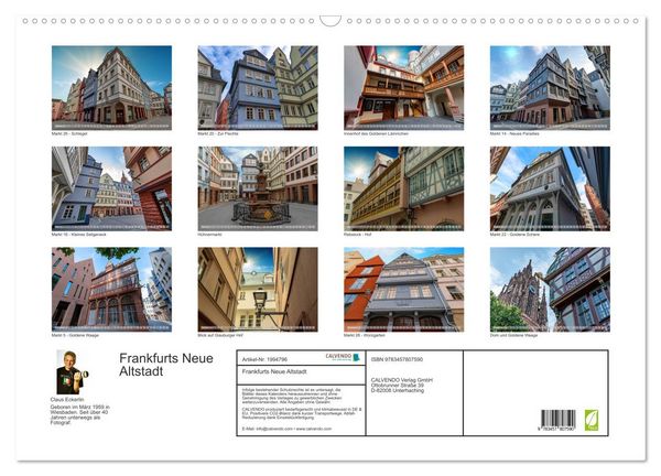 Produktbild: Frankfurts Neue Altstadt (Wandkalender 2026 DIN A2 quer), CALVENDO Monatskalender