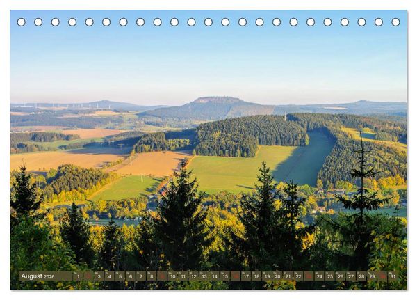 Produktbild: Erzgebirge - Reiches kulturelles Erbe und erholsame Natur (Tischkalender 2026 DIN A5 quer), CALVENDO Monatskalender