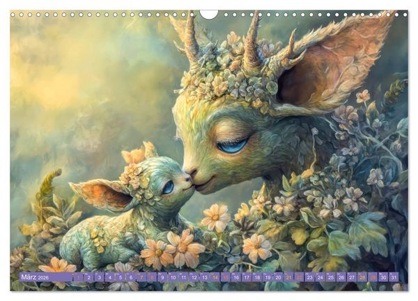 Produktbild: Tierwesen &ndash; Der Fantasie entsprungen (Wandkalender 2026 DIN A3 quer), CALVENDO Monatskalender