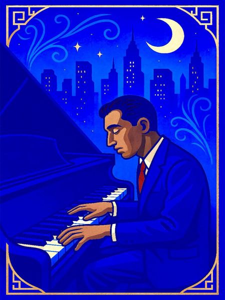 Produktbild: CALVENDO Puzzle "Rhapsody in Blue von George Gershwin | 1000 Teile Lege-Gr&ouml;&szlig;e 64x48cm Foto-Puzzle f&uuml;r gl&uuml;ckliche Stunden