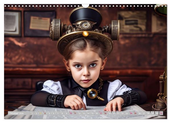 Produktbild: Starke M&auml;dchen - Steampunk Welten (Wandkalender 2026 DIN A3 quer), CALVENDO Monatskalender